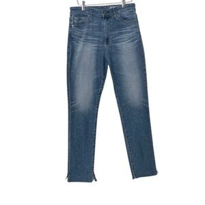 AG Adriano Goldschmied Straight Leg Raw Hem Jeans Size 28R